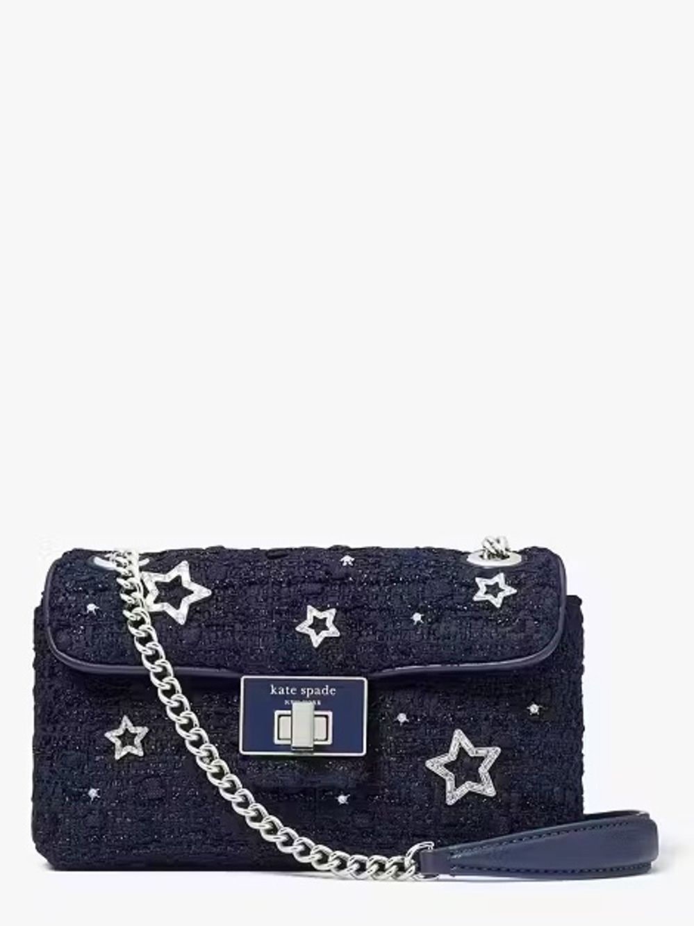 Kate spade Evelyn embellished Tweed small shoulder crossbody
